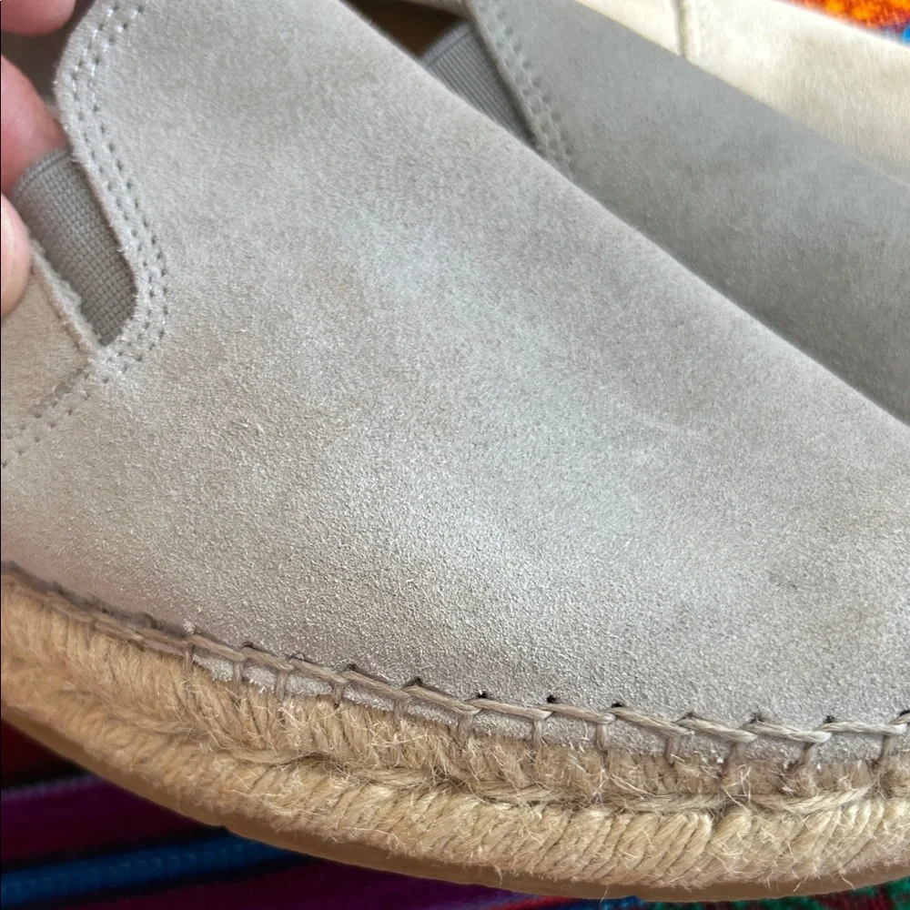 Fabiolas Gray Suede Espadrille Slip-Ons, Women’s size EU 39 (size 8.5 or 9)